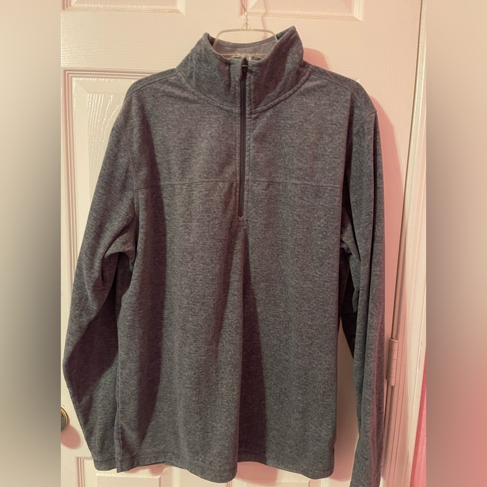 Alpine Design Mens 1/4 Zipped Fleece
Sweater Gray Long Sleeve Size XL